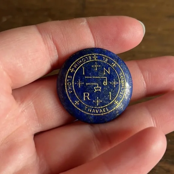 💙Archangel Ascended Masters Blue Lapis Lazuli & Gold Leaf Meditation Stones💙 - Picture 5 of 5